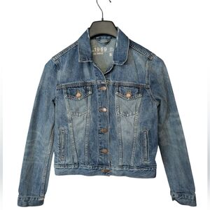 GAP 1969 Distressed Denim Jacket Size Small